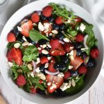 mixed berry salad with raspberry vinaigrette