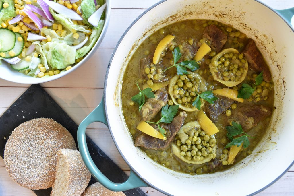 Artichoke and Sweet Pea Tagine